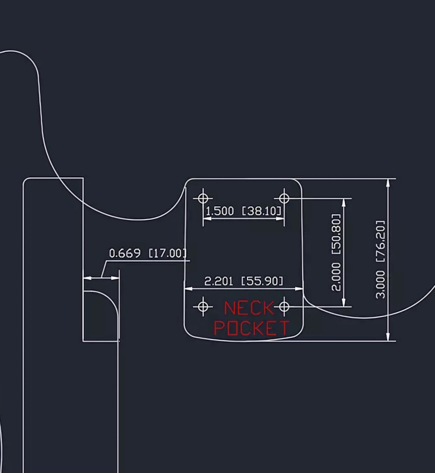 The semi-hollow body of the adapted ST electric guitar is 55.9mm wide and 17mm deep, with standard brass vibrato bridge and customized circuit.