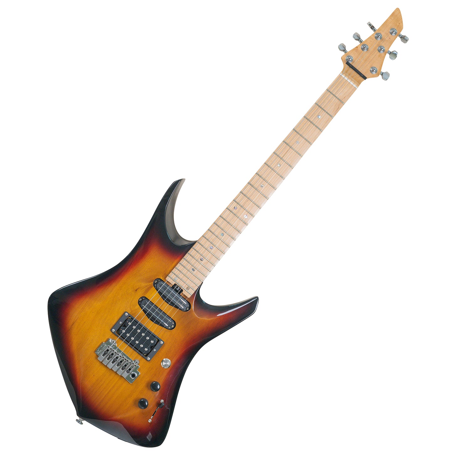 Latitude Phoenix Electric Guitar,6 String Solid Body Electric Guitars,Alder Body Killer Key,Stainless Steel Frets Guitar,Double Truss Rod With Carbon Fiber Rods,Sunset.