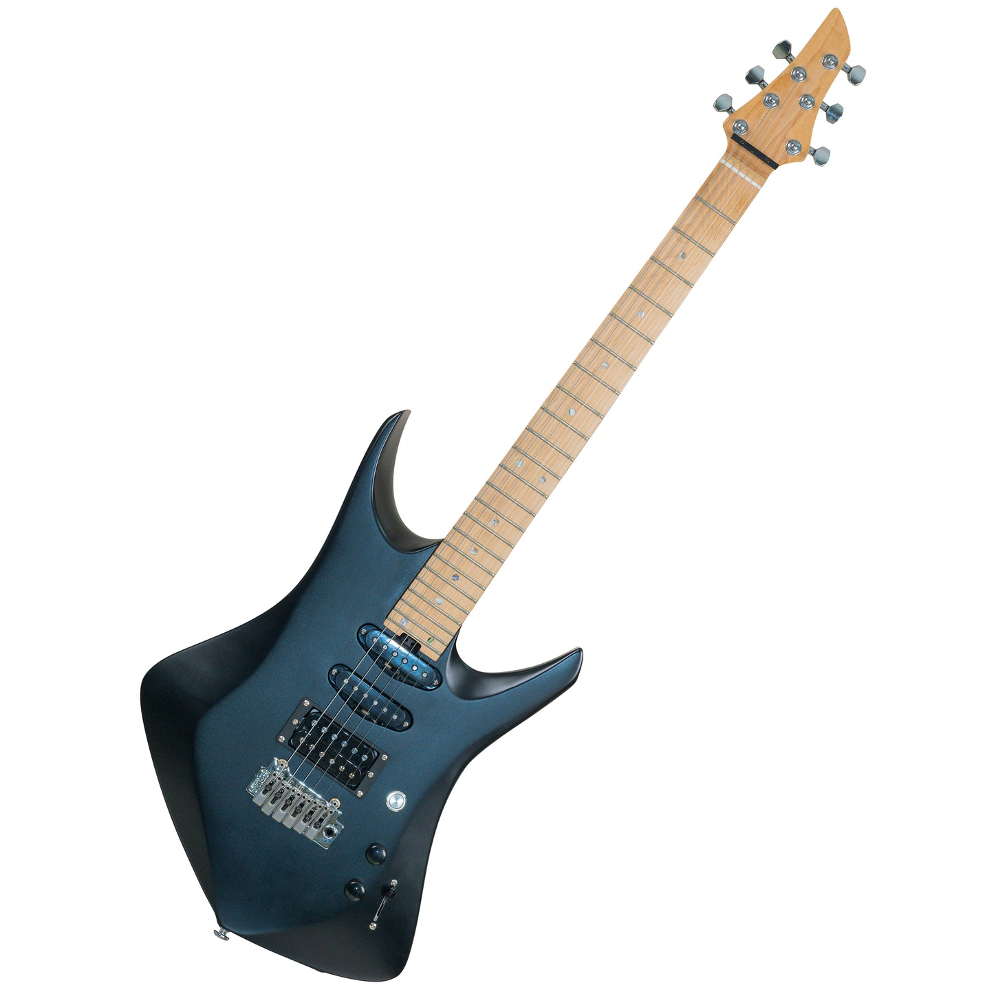 Latitude Phoenix Electric Guitar,Alder Body Killer Key,6 String Solid Body Electric Guitars,Double Rail Pickups Guitar,Double Truss Rod Carbon Fiber Rods,Matte Black.