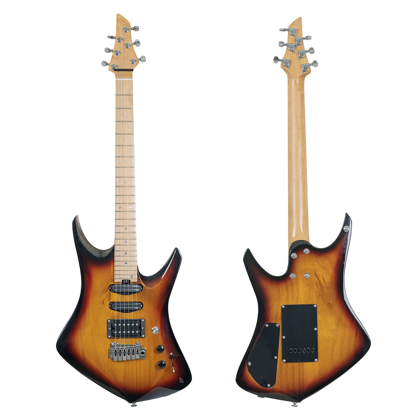 Latitude Phoenix Electric Guitar,6 String Solid Body Electric Guitars,Alder Body Killer Key,Stainless Steel Frets Guitar,Double Truss Rod With Carbon Fiber Rods,Sunset.