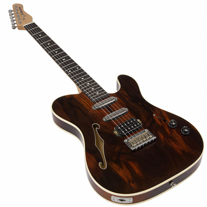Vintage TELE Style Semi-Hollow Electric Guitar – 5-Year Aged Tonewoods, Ultra-Light 6 lbs