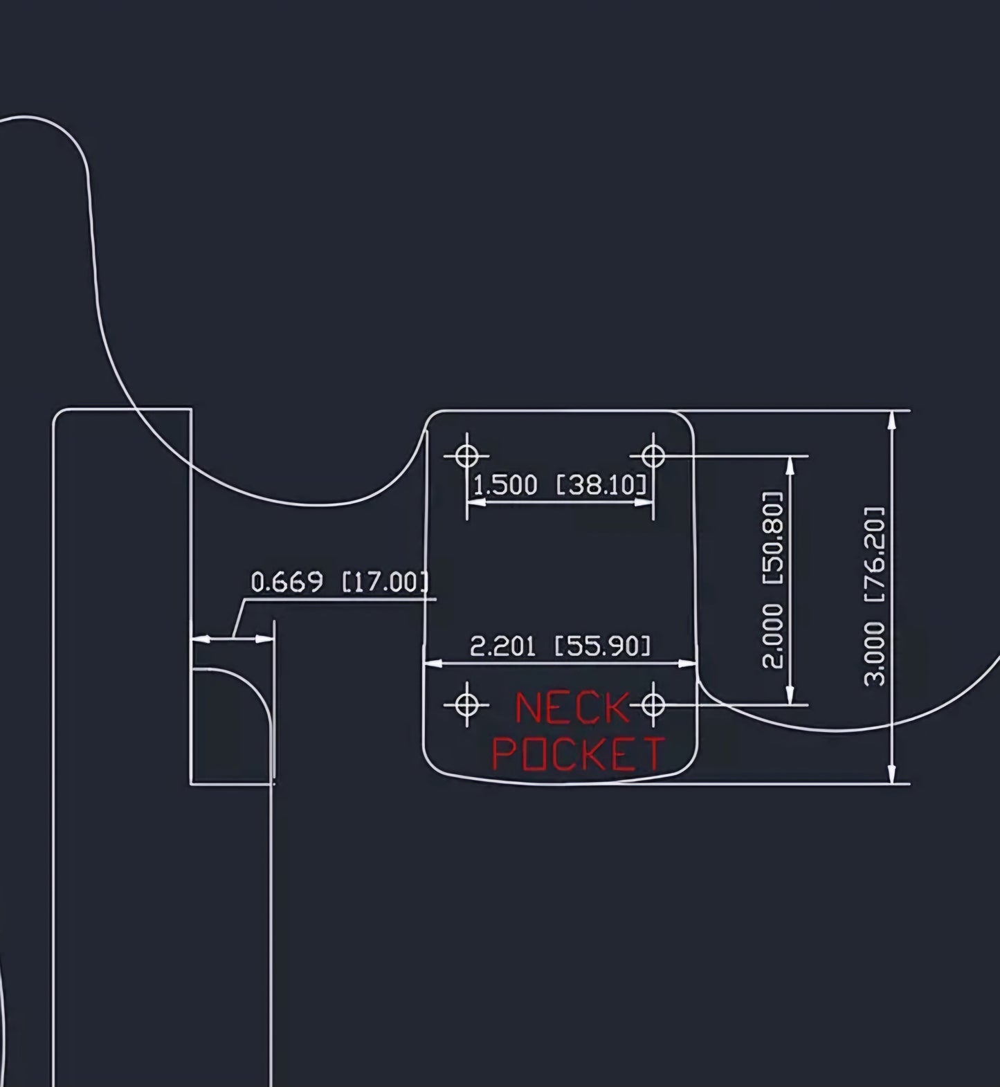 The semi-hollow body of the adapted ST electric guitar is 55.9mm wide and 17mm deep, with standard brass vibrato bridge and customized circuit.